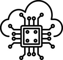 Cloud Computing Network Icon vector