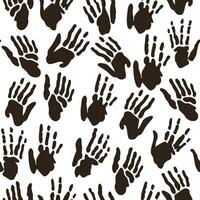 seamless pattern with black hands vector