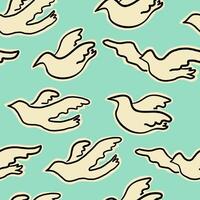 seamless pattern with pigeons vector