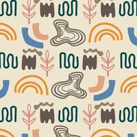 Retro decorative earthy design. vector