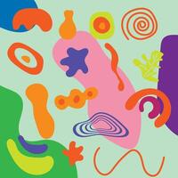 Colorful blobs funky style. vector