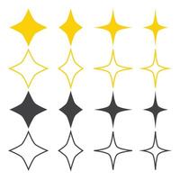 Sparkle Star Shape Set vector