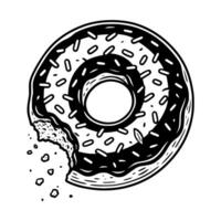 Vdonut with glaze. Suitable for dessert shops, coffee branding, or colorful merchandise design. vector