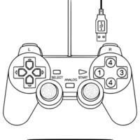 Classic gamepad, suitable for retro gaming, e-sports, youth culture, or tech-themed designs. Ideal for digital platforms, game blogs, merchandise, or editorial use. vector