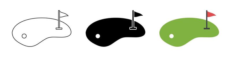 golf icon set. modern design isolated on white background vector
