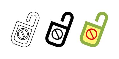 do not disturb icon set. modern design isolated on white background vector