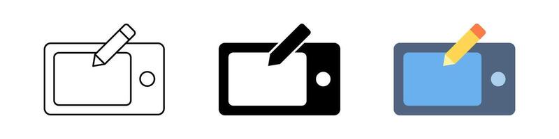 tablet icon set. trendy and modern design vector