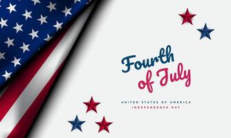 Template for 4th of July Independence Day vector