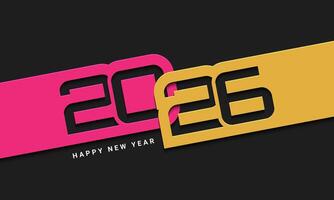 2026 New Year Card Design. vector