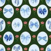 blue bow pattern design vector