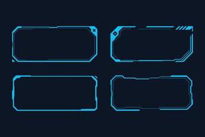 futuristic hud interface window set vector
