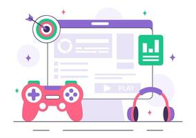 Game Development Illustration with Coding, Digital Tools, and Game Creation Process vector