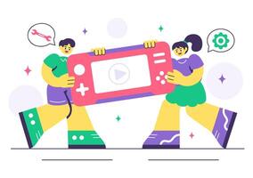 Digital Game Development Illustration Showing Programming Languages and Tools vector