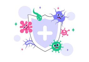 Hand Hygiene and Sanitization Illustration for Infection Prevention in Cartoon Background vector