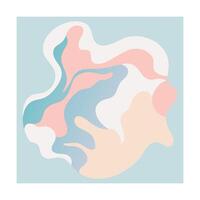 Abstract Pastel Swirls Against a Light Blue Background for Modern Design vector