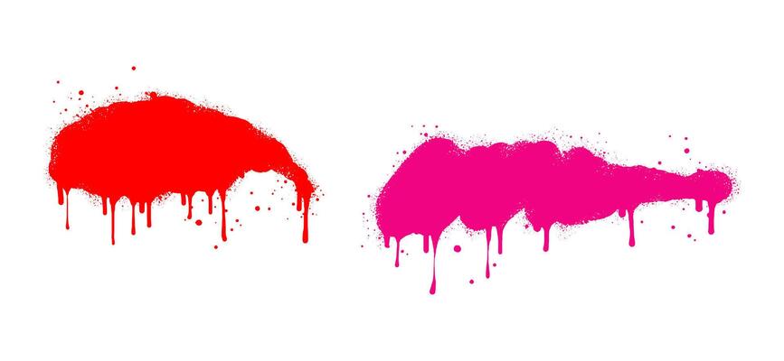 set of abstract background. spray paint graffiti banners and ink splashes, ink blots. Spray Paint Element isolated on White Background