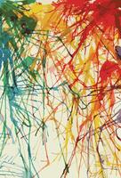 Splashing watercolor abstract background by hand drawn on paper. vector