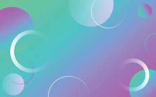Holographic Gradient Abstract Background with Transparent Circles, Soft Pastel Design for Web, UI, and Digital Presentation. Illustration 10 eps. vector