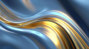 Silky curved lines in abstract wave pattern photo