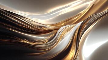 Luxurious sweeping lines in abstract wave style photo