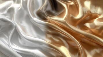 Flowing abstract background with luminous wave shapes photo