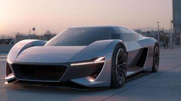 Sunlight reflections on modern car photography photo
