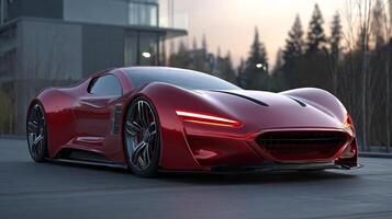 Clean car design in outdoor photography photo