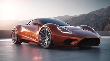 Sleek automotive design in car photography photo