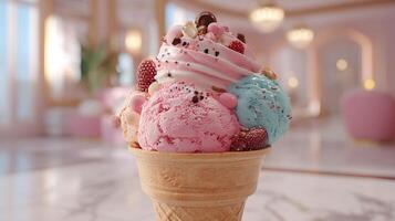 Frozen creamy delight in vivid photo lighting image