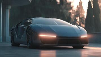 Vivid lines in daylight car photography photo