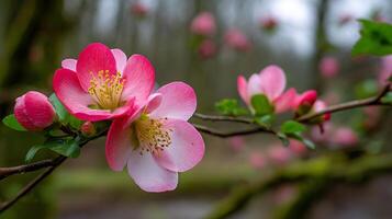 Spring macro photo of flower with warm light and detail