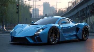 Smooth-lined modern car in daylight wallpaper setting photo