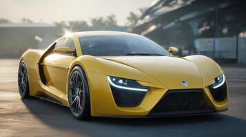 Glossy finish in elegant car photography photo