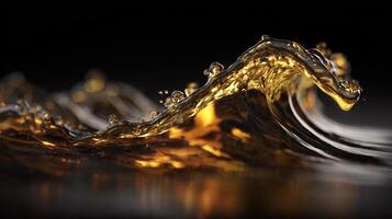 Premium abstract design with light-filled wave texture photo