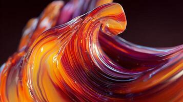 Graceful sweeping lines in clear abstract design photo