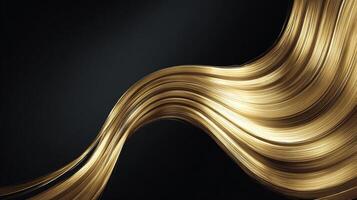Wavy abstract backdrop with golden luxury tones photo