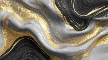 Dynamic glossy waves in polished abstract tone photo
