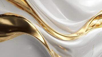 Fluid wave lines in luxurious abstract setting photo