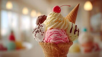 Ice cream texture ice cream photo in creamy photorealistic form
