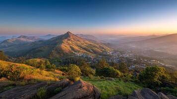 Natural beauty captured in photorealistic scenery view with beautiful view photo