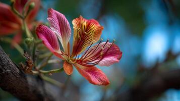 Ultra-sharp flower photo with bright soft background blur