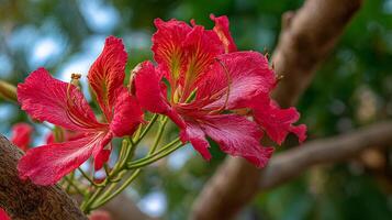 Full detailed bloom captured in vivid flower photo on branch