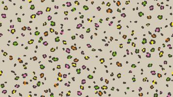 Simple pastel leopard skin print seamless pattern flat style. Hand drawn cute and fun background vector