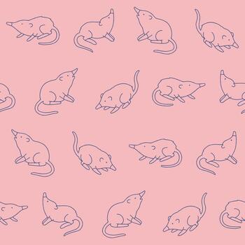 contorno musaraña sin costura modelo antecedentes para impresión tela superficie Moda envase vector