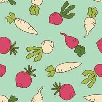 colorful radish pattern design vector