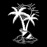 Message in a Bottle Island vector