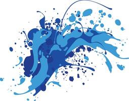 Blue Paint Splatter Design vector