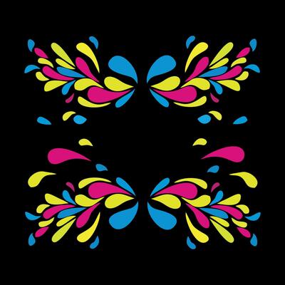 Colored Water Droplets Pattern