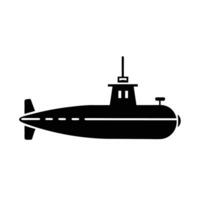 Submarine Periscope Silhouette Stencil Icon vector
