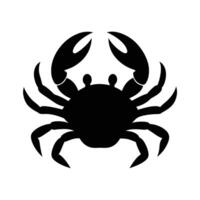 Crab Silhouette Stencil Icon vector